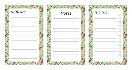 planner printable template with cosmetic elements