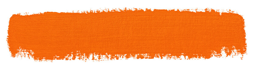 Orange stroke of paint texture isolated on transparent background - 584058922