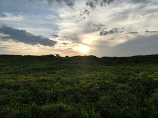 sunset in the mountains