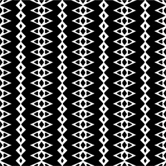 Vector geometric seamless pattern. Minimal ornamental background with abstract shapes. Black and white texture. Simple abstract ornament background. Dark repeat design for decor, fabric, cloth.