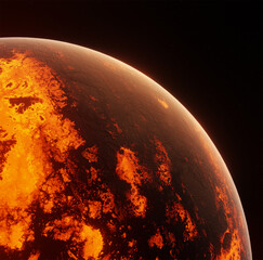 Planet, space, 3d illustration, 3d rendering