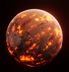 Planet, space, 3d illustration, 3d rendering