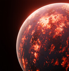 Planet, space, 3d illustration, 3d rendering