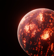 Planet, space, 3d illustration, 3d rendering