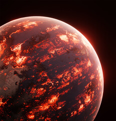 Planet, space, 3d illustration, 3d rendering