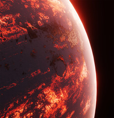Planet, space, 3d illustration, 3d rendering
