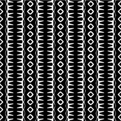 Vector geometric seamless pattern. Minimal ornamental background with abstract shapes. Black and white texture. Simple abstract ornament background. Dark repeat design for decor, fabric, cloth.