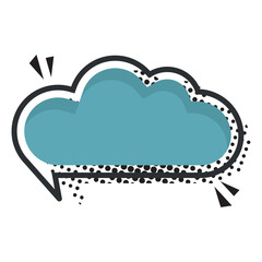 Isolated empty colored comic speech bubble Vector