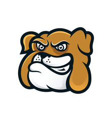 Angry head mascot of bulldog