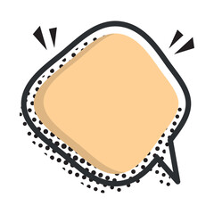 Isolated empty colored comic speech bubble Vector