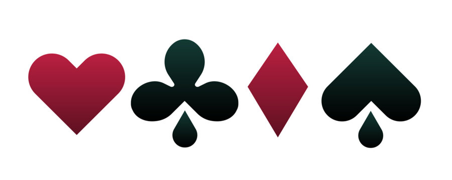 spades hearts clubs diamonds symbol icon - poker blackjack casino - durak bridge skat - lucky four aces playing card club