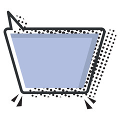 Isolated empty colored comic speech bubble Vector