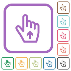 Obraz premium Hand cursor up outline simple icons