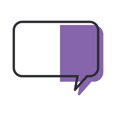 Naklejka premium Isolated empty colored comic speech bubble Vector