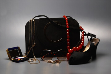 Still life with female accessories