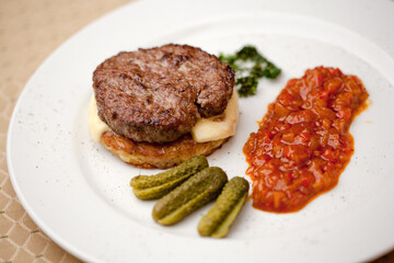 steak with vegetables