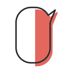 Isolated empty colored comic speech bubble Vector