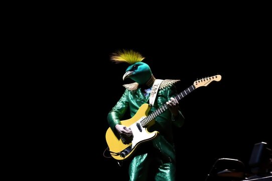 Peafowl Rock Star Performer Generative AI