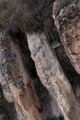 Fototapeta na wymiar textures in mountain stones created by water