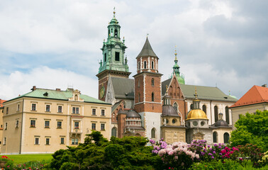 Fototapeta na wymiar Wawel Castle complex in Krakow, Poland,Tombs of the Kings