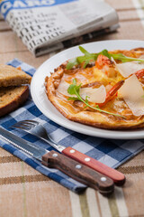 healthy food, fried egg breakfast