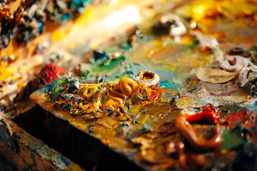 close up of a palette