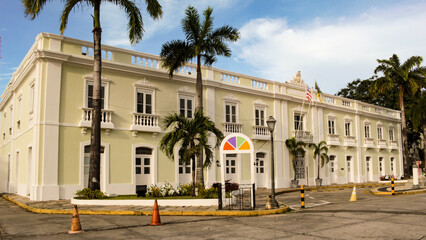 Obraz premium Facades of colonial buildings, in the historic center of São Luis, Maranhão, Brasil