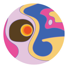 Isolated colored sci fi fantasy planet icon Vector