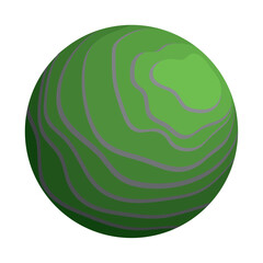 Isolated colored sci fi fantasy planet icon Vector