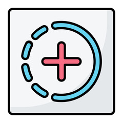 Obraz premium Add Story Line Color Icon