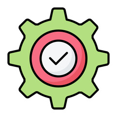 Gear Setting Line Color Icon