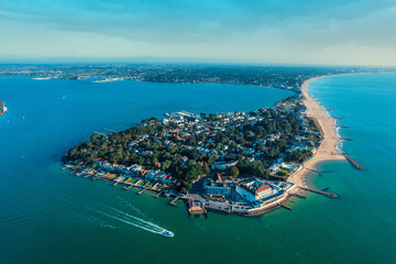 Aerial View of Sandbanks - Poole, Dorset, England