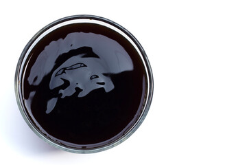 Oyster sauce on white background.