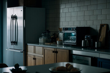 closeup of modern kitchen interior