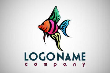 fish logo vector