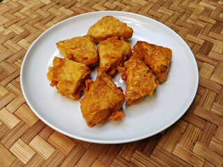Jajanan gorengan or fritters, asian street food