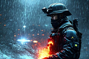 Fototapeta premium welder in action