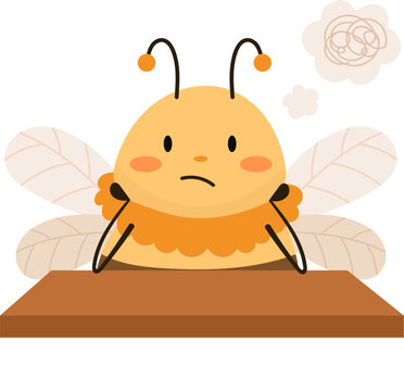 Bee Sitting And Thinking