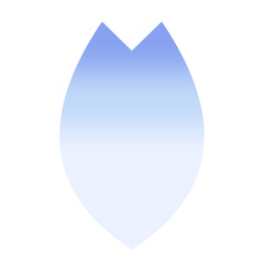 blue gradation petal