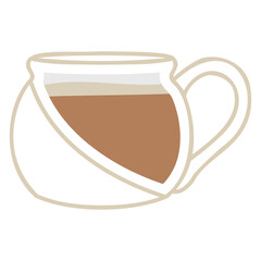 Isolated colored abstract coffee cup icon Vector