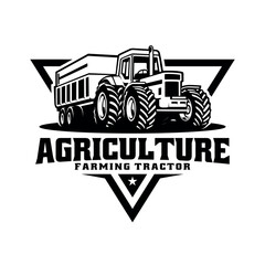 agriculture farming tractor illustration logo vector © winana