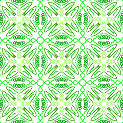 Seamless pattern design for wrapping paper, wallpaper, fabric, decorating and backdrop. Vector Illustration of geometry line art with green color,