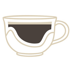 Isolated colored abstract coffee cup icon Vector