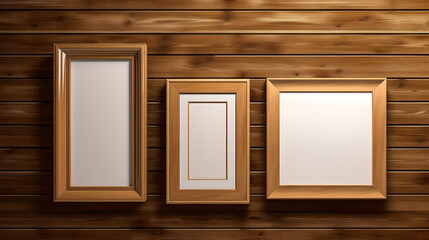 Blank photo frame mockup (ai generated)