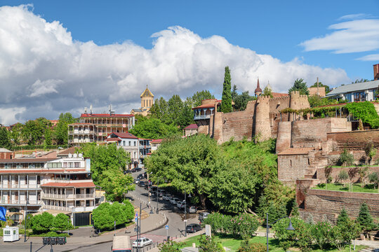 Walls of Queen Darejan&rsquo;s Palace in Old Town of Tbilisi