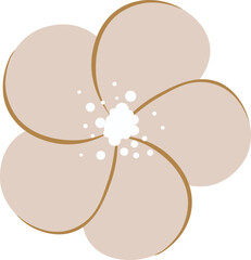 Cute flower in a transparent background