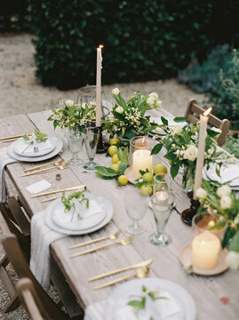 Outdoor Spring Dinner Party Table