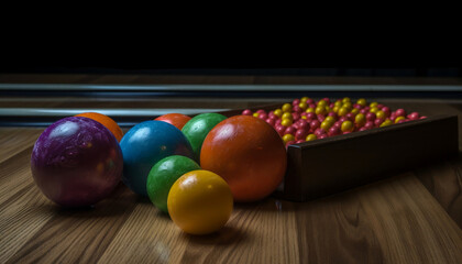 colorful candies in a bowl, generative ai