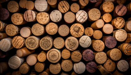 brown wine corks, Generative AI