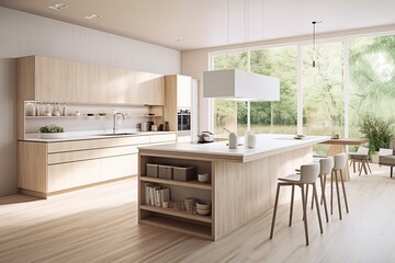 modern kitchen interior, generative ai
